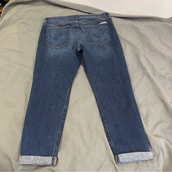 Hudson Jeans Harkin Crop Super Skinny Cuff Jeans Blue Stretch Ankle - Size 31 - Picture 4 of 8